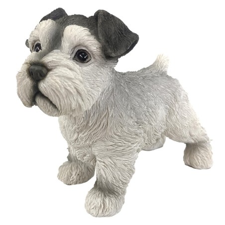 ORIGINE Home Decor Chien Animaux | Figurine Chien Argenté - 13x16x8cm