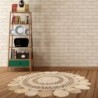 Tapis de jute | Tapis Rond, Décoration Maison Diamètre 120 cm | Beige