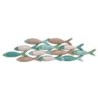 ORIGEN Home Decor Ornement de Poisson Assiettes en Bois Bleues - 21x81x3cm
