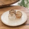 ORIGEN Home Decor Bougeoir 3U Vases et Bougeoirs Gris - 6x8x8cm