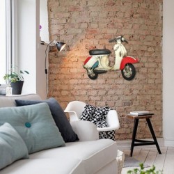 Ornement mural Scotter Vintage Ornement mural Assiettes en bois Collection Vintage