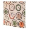 ORIGEN Home Decor Horloge Ronde Marron Horloges 34x34x4cm