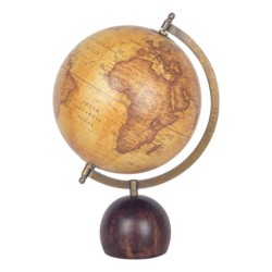 ORIGIN Home Decor Globe Ballons du Monde | Rond Beige - 33x23x20cm