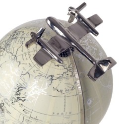 ORIGEN Home Decor Globe Ballons du Monde Blanc Rond 35x25x20cm