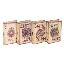 La boîte à livres en tissu comprend 4 unités-cadeaux de jeux de collection vintage