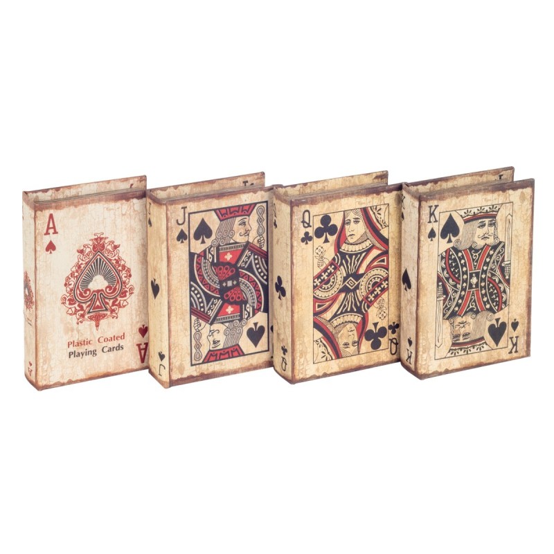 La boîte à livres en tissu comprend 4 unités-cadeaux de jeux de collection vintage