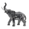 ORIGEN Home Decor Éléphant d'Afrique et éléphants Figurine d'éléphant gris - 36x38x14cm