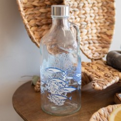 ORIGEN Home Decor Pichet avec bouchon 3U Ustensiles | Pichet Transparent - 25x10x10cm