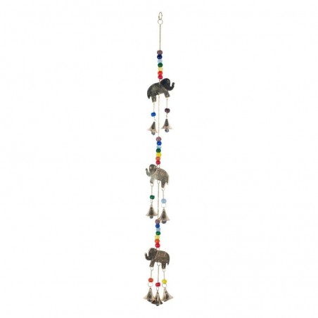 Pendentif 3 Eléphants 7 Chakra Décoration Pendentifs Métal Collection Orientale