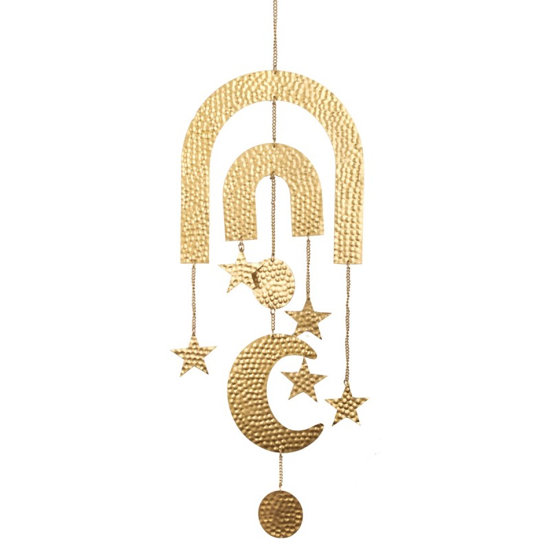 ORIGEN Home Decor Mobile Lunes Suspendues Marron 75x23x1cm - Décoration d'intérieur Moderne et Élégante