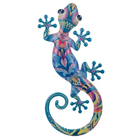 ORIGEN Home Decor Jardin Lézard Figurine Lézard Bleu - 30x14x1cm