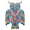 ORIGIN Home Decor Jardin Chouette | Figurine Chouette Grise - 23x16x1cm