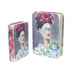 Les boîtes à livres Frida comprennent 2 unités de boîtes à livres de décoration Collection romantique