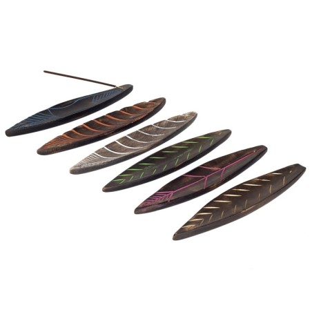 Le porte-encens laisse la conception comprend 6 unités-cadeaux Natura complète la collection indienne