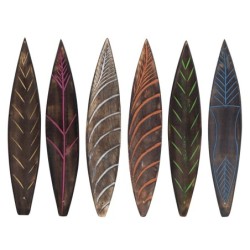 Le porte-encens laisse la conception comprend 6 unités-cadeaux Natura complète la collection indienne