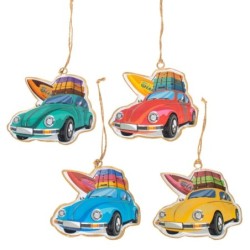 Pendentif décoratif pour voiture, design surf, métal, multicolore