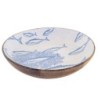 Grand bol à poisson décoratif en bois marin nautique