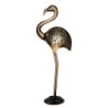 Grand flamant décoratif en étain - Figurine animal ethnique pour la maison et cadeau