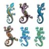 Lézard magnétique 6 diff. Figurine animale en résine multicolore, cadeau de décoration pour la maison et le bureau