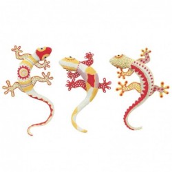 Les lézards décoratifs en résine comprennent 3 unités de figurines animales, diverses collections