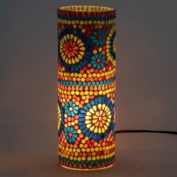 Lampe de table mosaïque design exotique