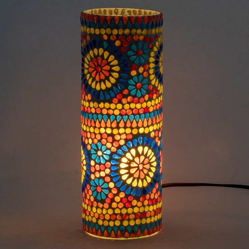 Lampe de table mosaïque design exotique