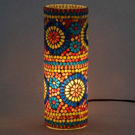 Lampe de table mosaïque design exotique