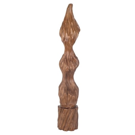 Sculpture de tronc en bois sculptée à la main pour une décoration rustique et naturelle de la maison