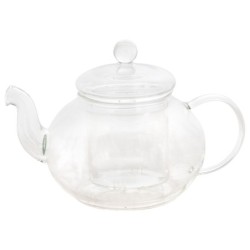 Théière avec Filtre | Théière en verre | Contenance : 0,5 litre | Couleur transparente