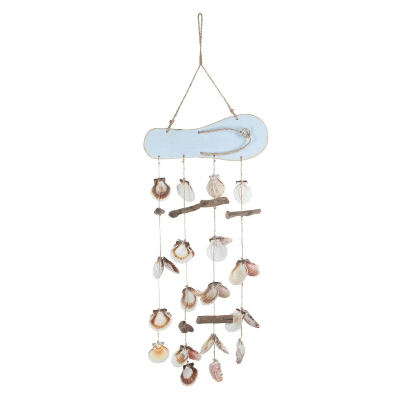 Pendentif Chancla Avec Coquillages Suspendus Décoration Collection Marin Et Nautique