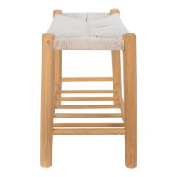 ORIGEN Home Decor Wooden Bank of Paulonia Mueble Auxiliary | Banquet d'or - 44x59x30cm