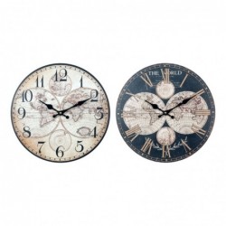 Horloge Murale Du Monde Set 2U