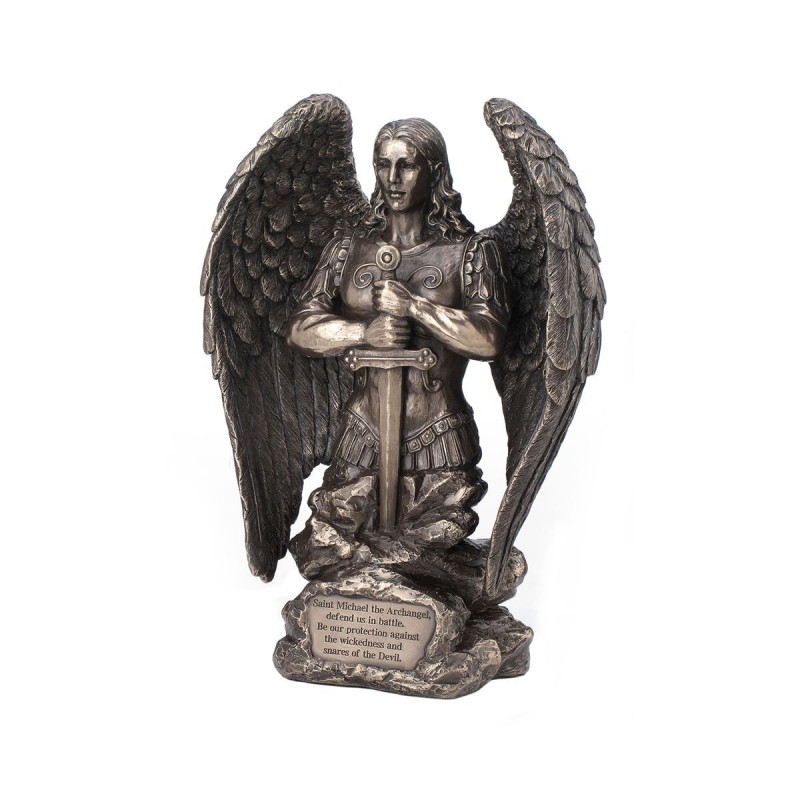 Saint Michel Priant Résine Bronze Figures Bronze Collection Classique