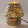 Lampe de table de style champignon au design mosaïque multicolore