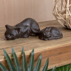 Collection rustique de figurines d'animaux de chat