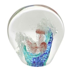 Presse-papier méduse en verre transparent pour la décoration du bureau et de la maison