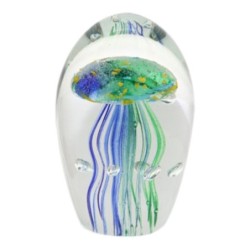 Presse-papier méduse en cristal vert, cadeau décoratif pour la maison et le bureau