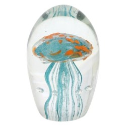 Presse-papier décoratif en forme de méduse verte en cristal pour le bureau et la maison