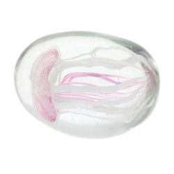 Presse-Papier Medusa Cristal Rose 730 grs. Cadeau décoratif Bureau Bureau à domicile