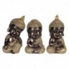 Bouddhas 3 différents dorés comprend 3 unités de figurines Buddhas Oriental Collection