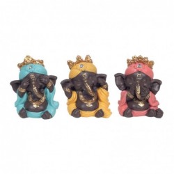 Ganesh je ne peux pas voir je n'entends pas je ne parle pas trois tonalités comprend 3 unités de figurines de bouddhas collectio