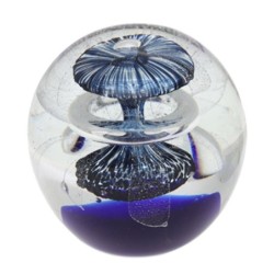 Presse-papier en cristal bleu pour la décoration de bureau et de bureau