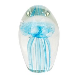 Presse-papiers en verre | Presse-papier Medusa bleu 9 cm x 5,5 cm x 5,5 cm