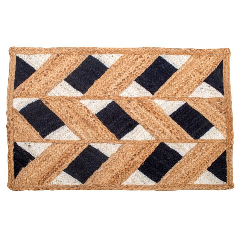 Tapis ethnique en jute naturel pour la décoration de la maison