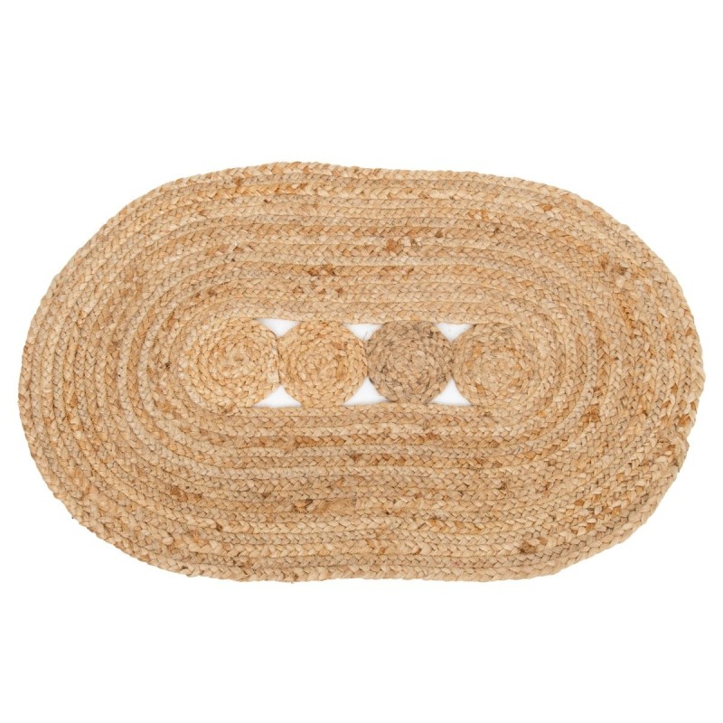 Tapis en Jute Naturel pour Salle de Bain et Cuisine - 55x85cm - Décoration Ecologique et Durable