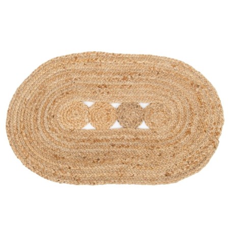 Tapis en Jute Naturel pour Salle de Bain et Cuisine - 55x85cm - Décoration Ecologique et Durable