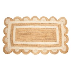 Tapis en Jute Naturel pour Entrée et Salon - 70x120cm - Design Élégant et Durable