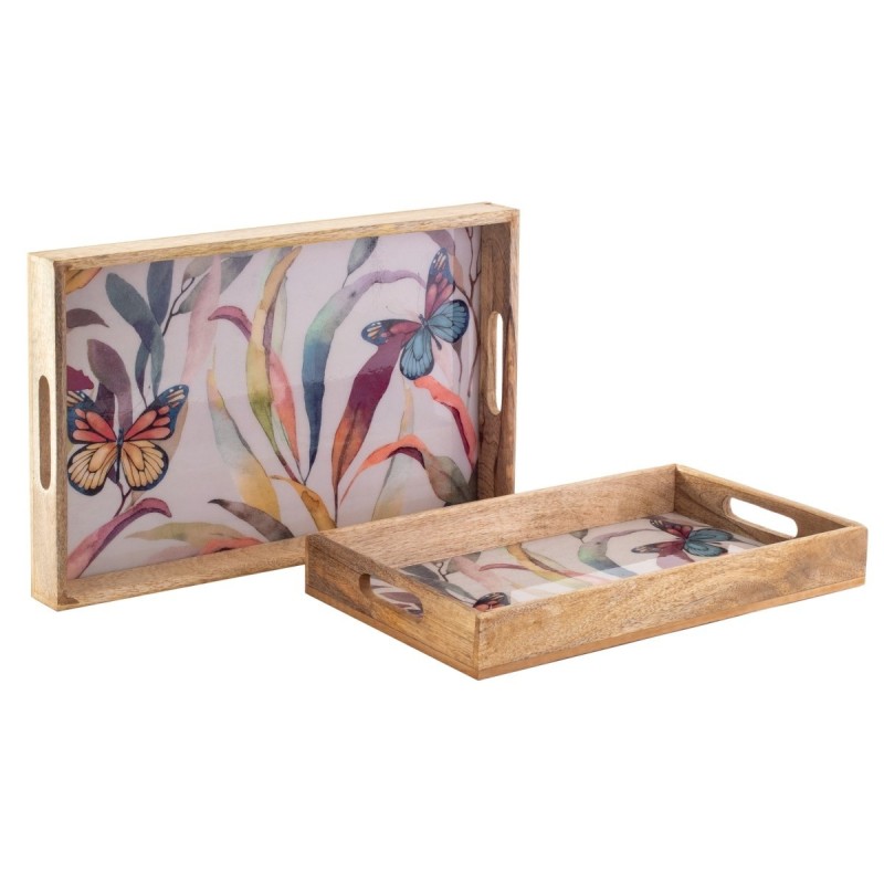 Plateaux Papillons Ensemble de 2 Unités Idéal pour la Décoration de la Maison