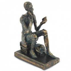 Don Quichotte Assis Lecture Chiffres Bronze Collection Classique