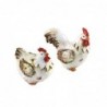 Les poules en résine comprennent 2 unités de figurines d'animaux, collection rustique